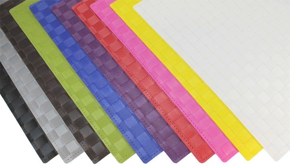 matches21 HOME & HOBBY Platzset Tischset MODERN hellgrau grau Tischunterlage als Tischdeko, (12-St), modernes Esstisch Platzdeckchen als abwaschbarer Tischuntersetzer