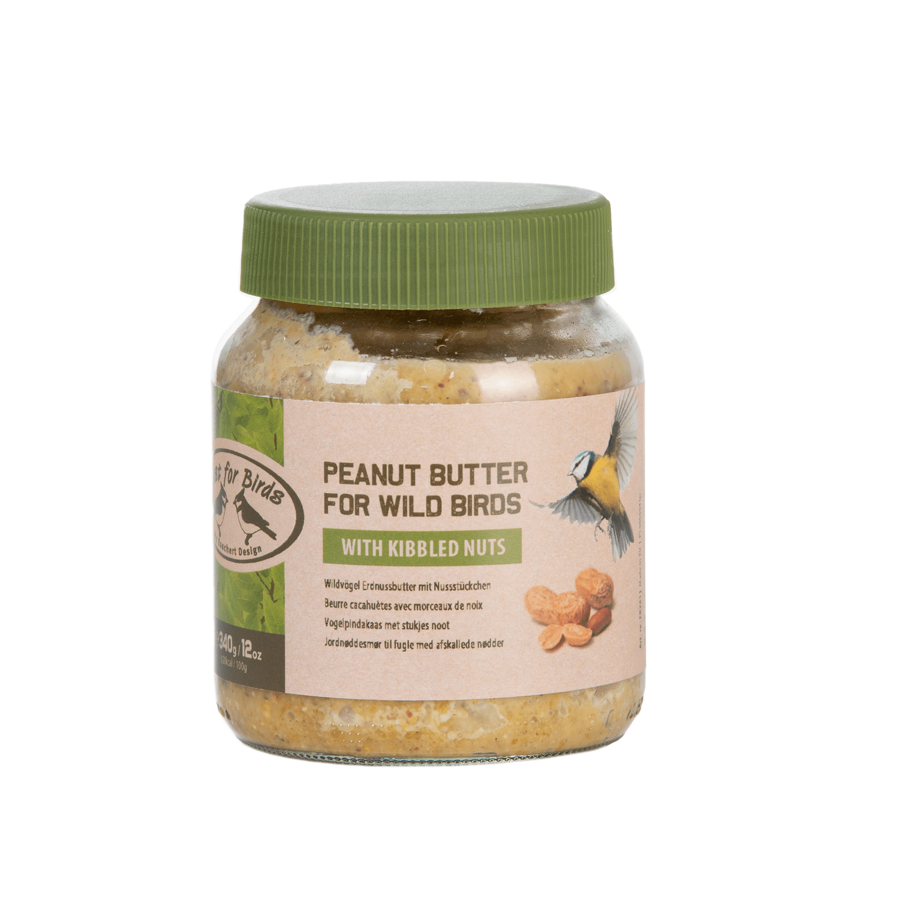 Nistkasten Ungesalzene Erdnussbutter für Wildvögel Nusstücke Garten Vogel Futter