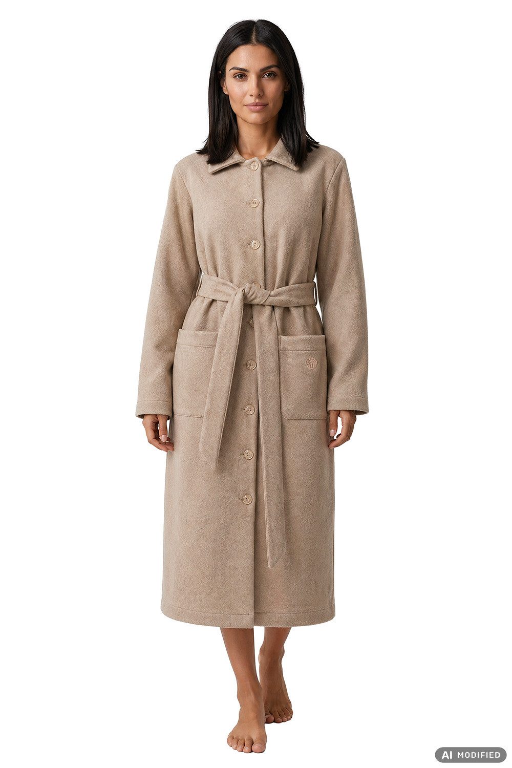 Féraud Morgenmantel 3883206, maxi, 70% Polyester, 30% Viskose