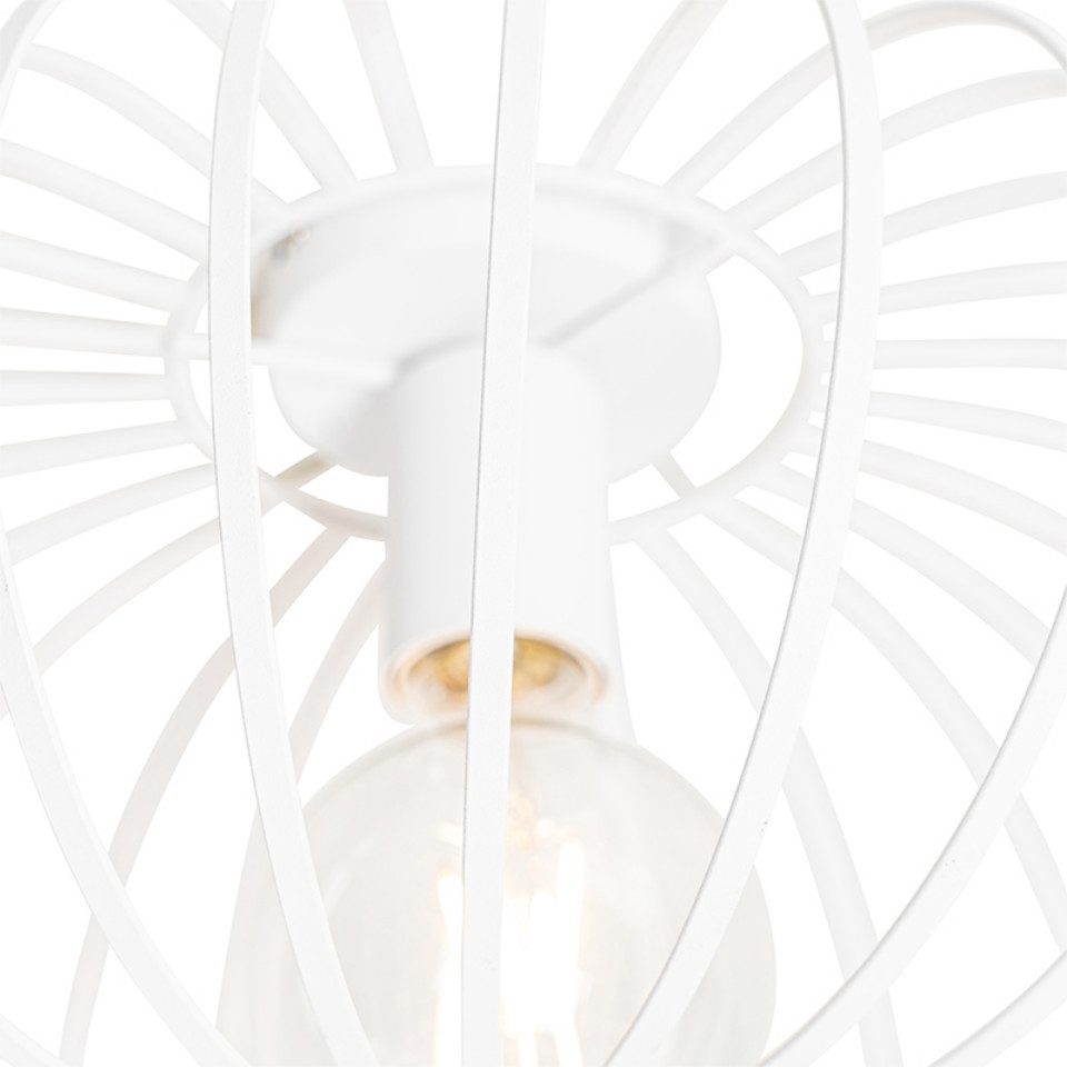 Qazqa Deckenleuchte Johanna, ohne Leuchtmittel, Warmweiß, QAZQA Deckenleuchte, e27, Weiß, Stahl, Design