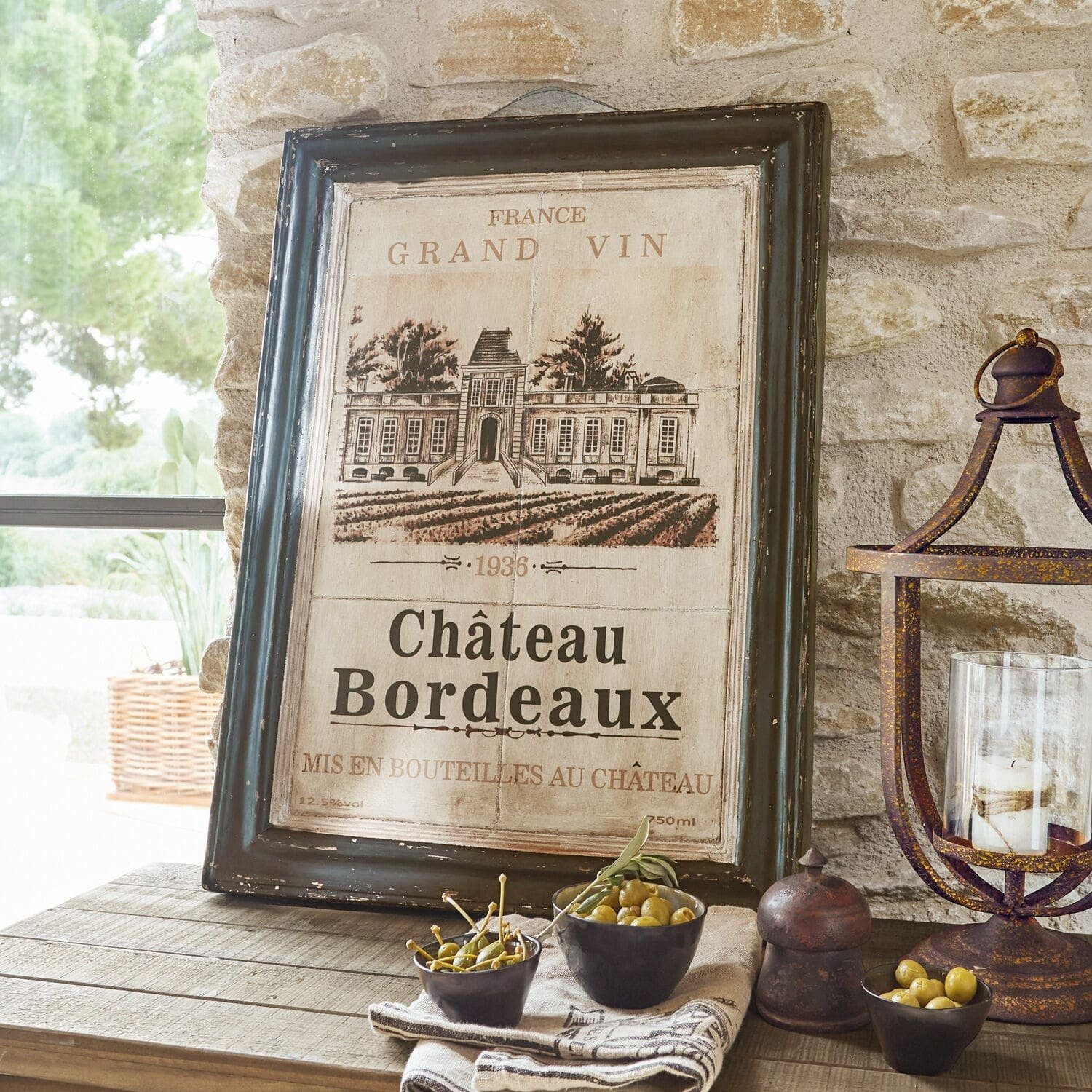 Mirabeau Wanddekoobjekt Bild Château Bordeaux dunkelbraun/beige günstig online kaufen
