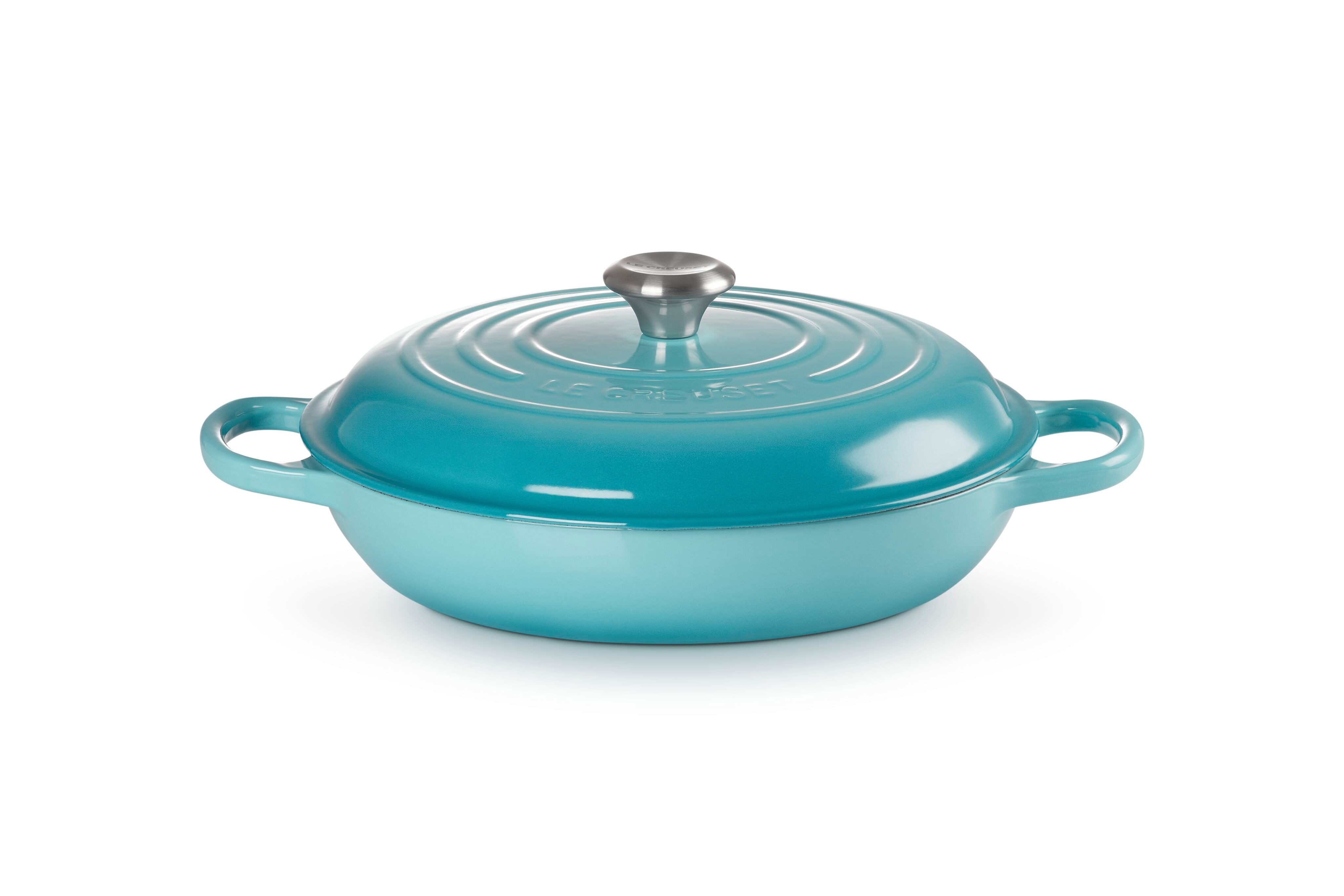 LE CREUSET Bratentopf Gourmet-Profitopf, Gusseisen, Ø 26 cm, 4,2 l, 4,21 kg, Karibik, 21180261702430
