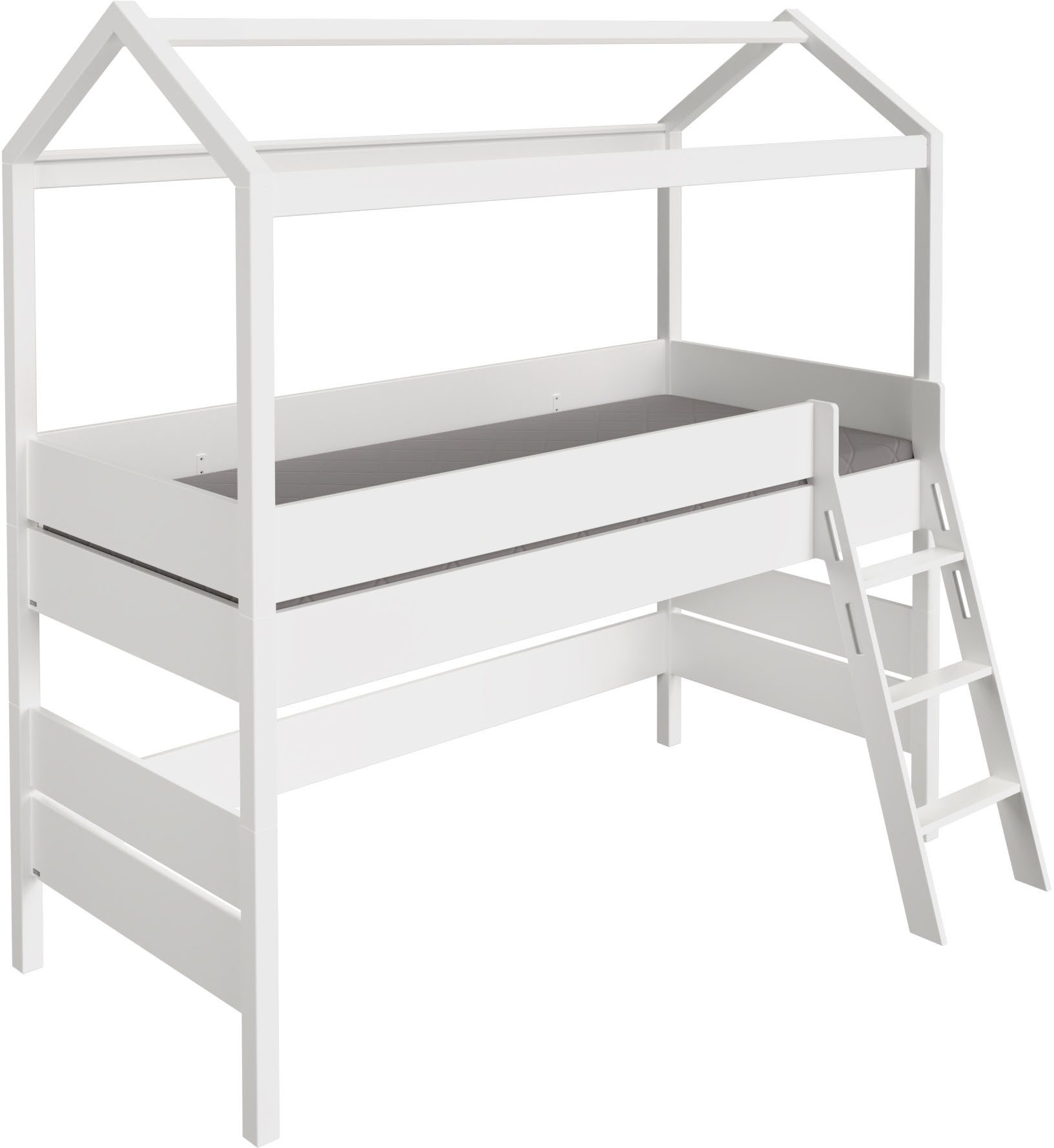 PAIDI Hausbett TINY HOUSE, Spielbett mit Rausfallschutz, individuell gestaltbar