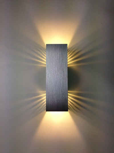 SpiceLED LED Wandleuchte ShineLED, Warmweiß (2700 K), LED fest integriert, Warmweiß, 14 Watt, Lichtfarbe warmweiß, dimmbar, indirekte Beleuchtung mit Schatteneffekt, Up & Down Licht