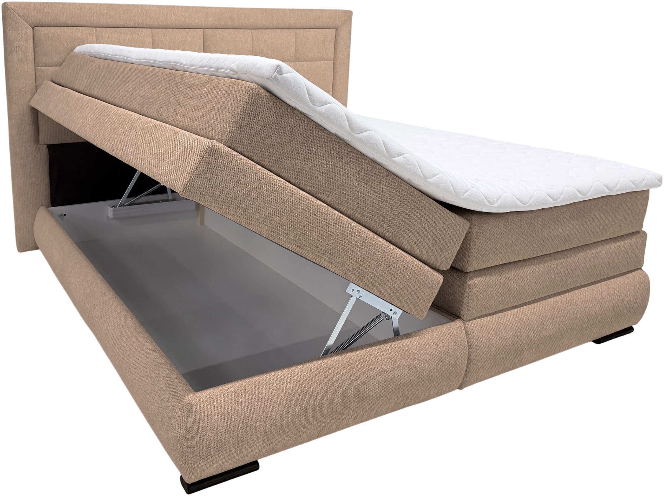 OTTO home Boxspringbett MIVVA, in H3, H4 oder Hmix H3/H4, wahlweise mit oder ohne LED-Leuchten