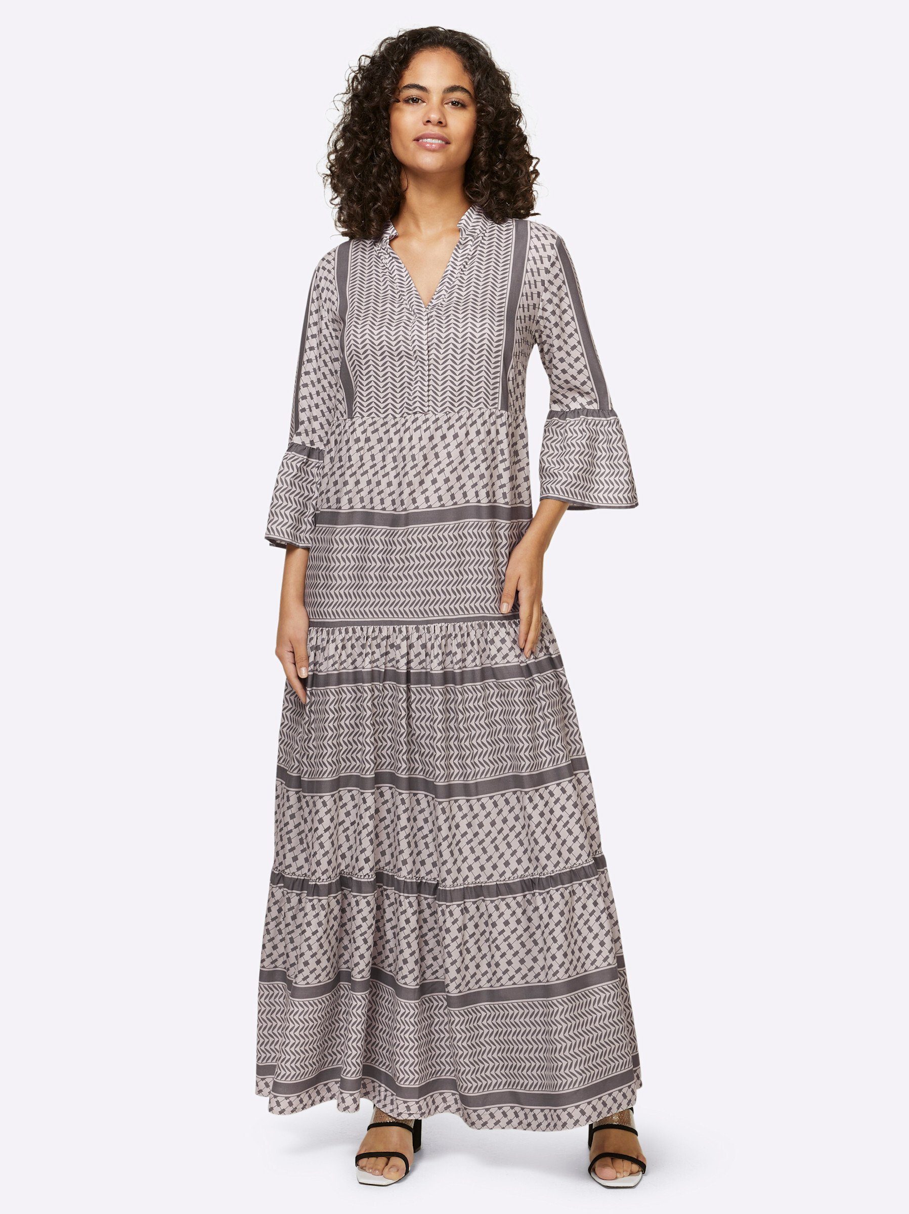 heine Etuikleid Maxikleid 3/4-Arm