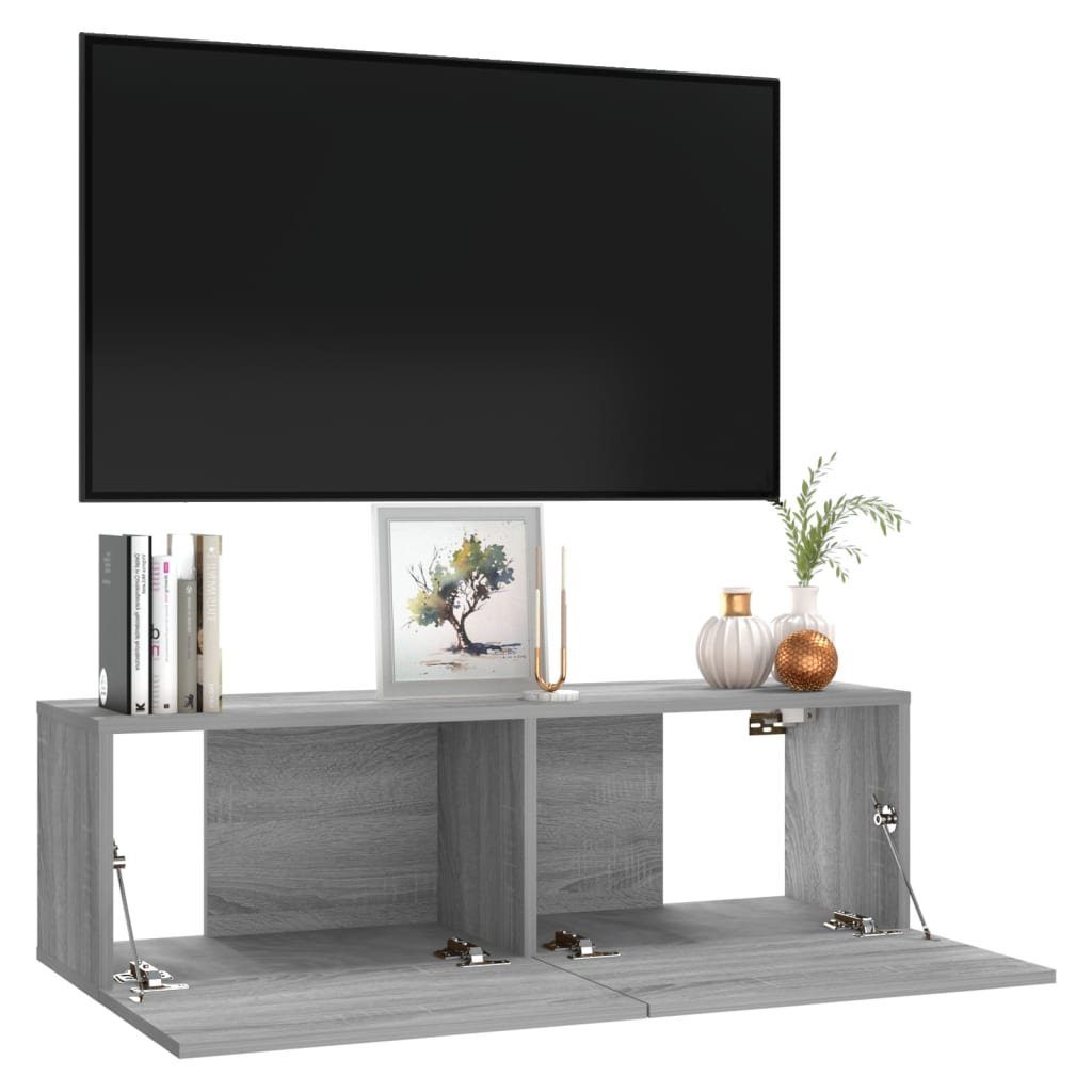 Grau 100x30x30 TV-Wandschrank vidaXL (1-St) Holzwerkstoff Sonoma cm TV-Schrank