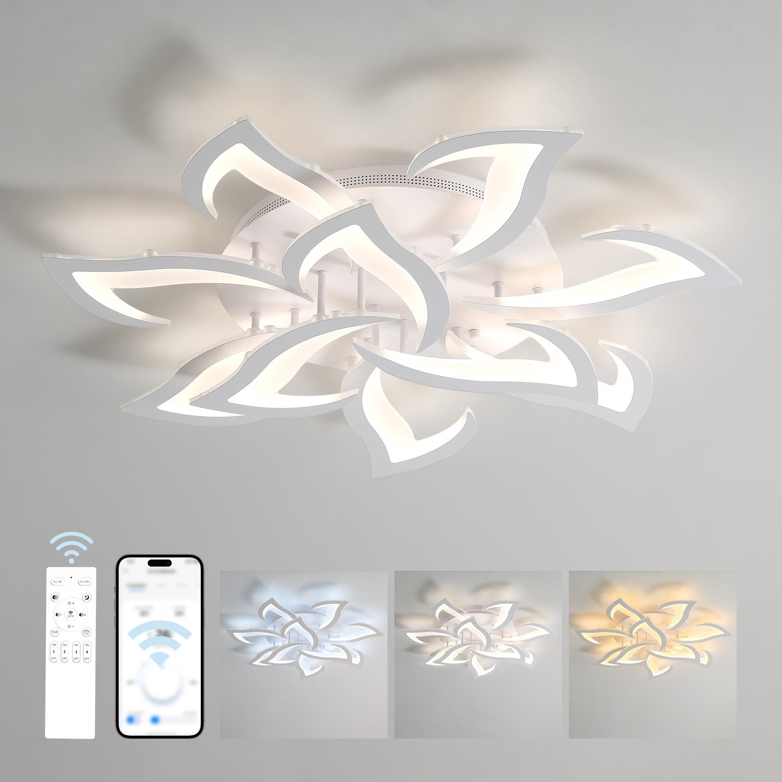 Goeco LED Deckenleuchte Acryllampe,Schwalbenschwanz Dekolampe,dimmbar,für S günstig online kaufen
