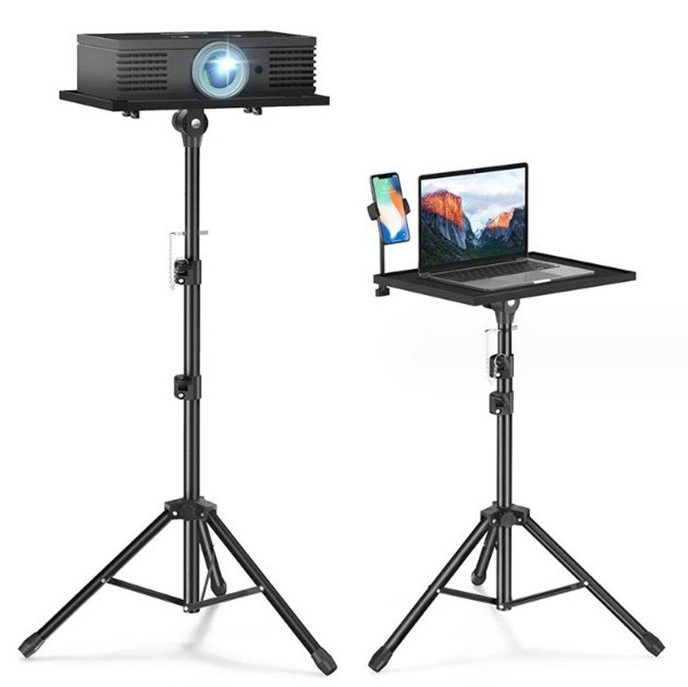 XDeer Beamer-Standfuß Beamer Ständer - Notenständer Klappbar Stabil,Laptop Bodenständer, (Tablet Halter mit Gleitschutzmatte - Projector Tripod Stand)