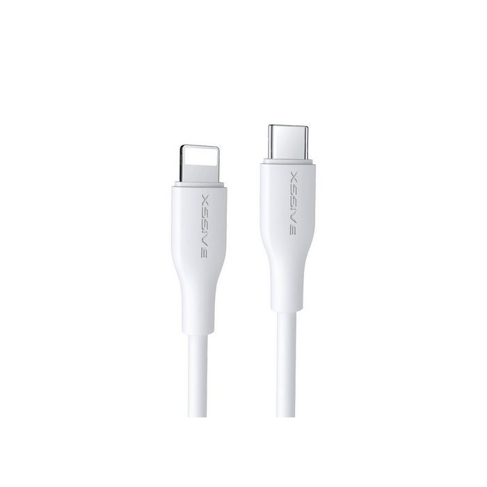 cofi1453 20W 2 Meter USB-C zu Lightning Datenkabel 2.4A Schnell-Ladekabel weiß Smartphone-Kabel (200 cm)