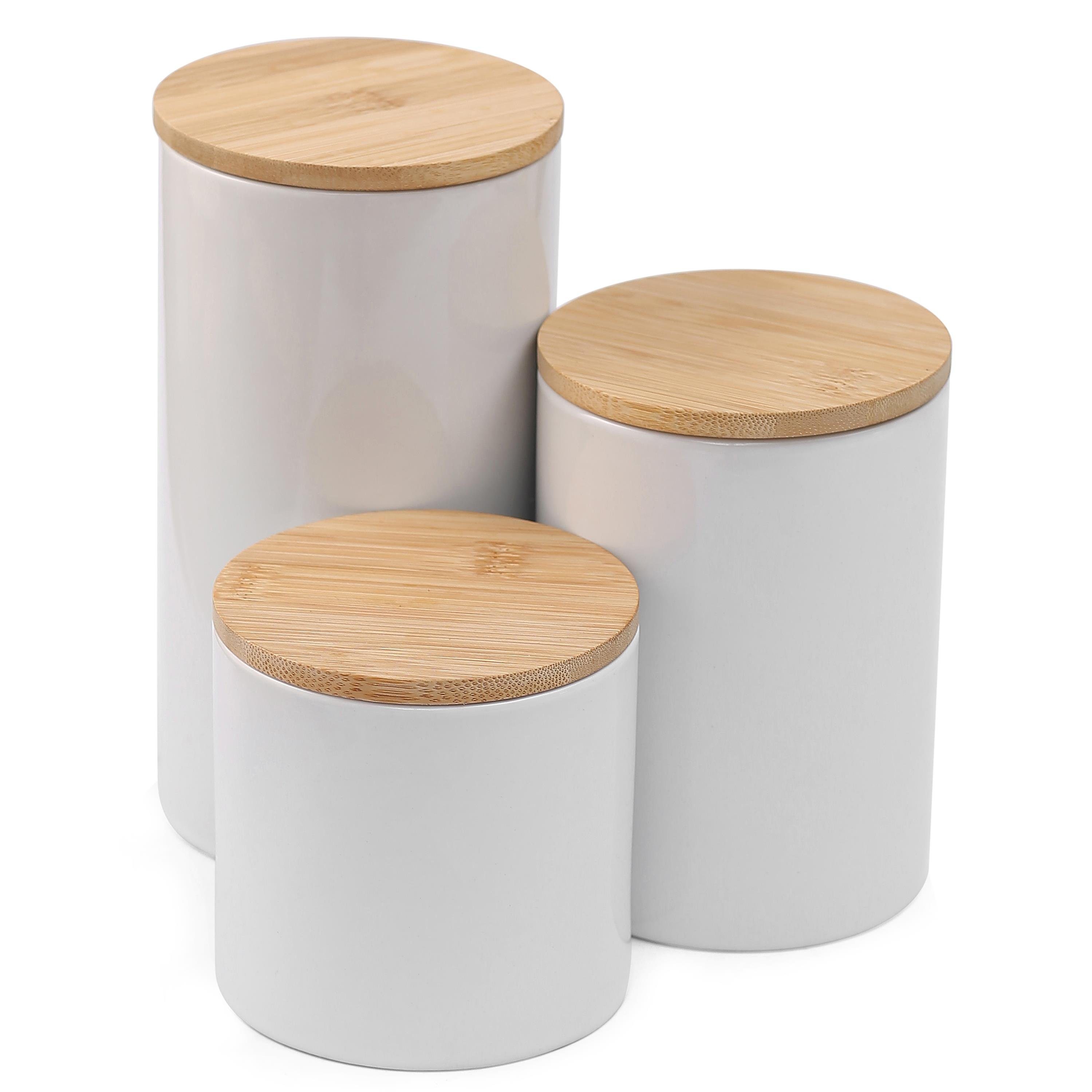 Holzdeckel Aufbewahrungsdose Teedose Vorratsbehälter Keramik Vorratsdosen Set 