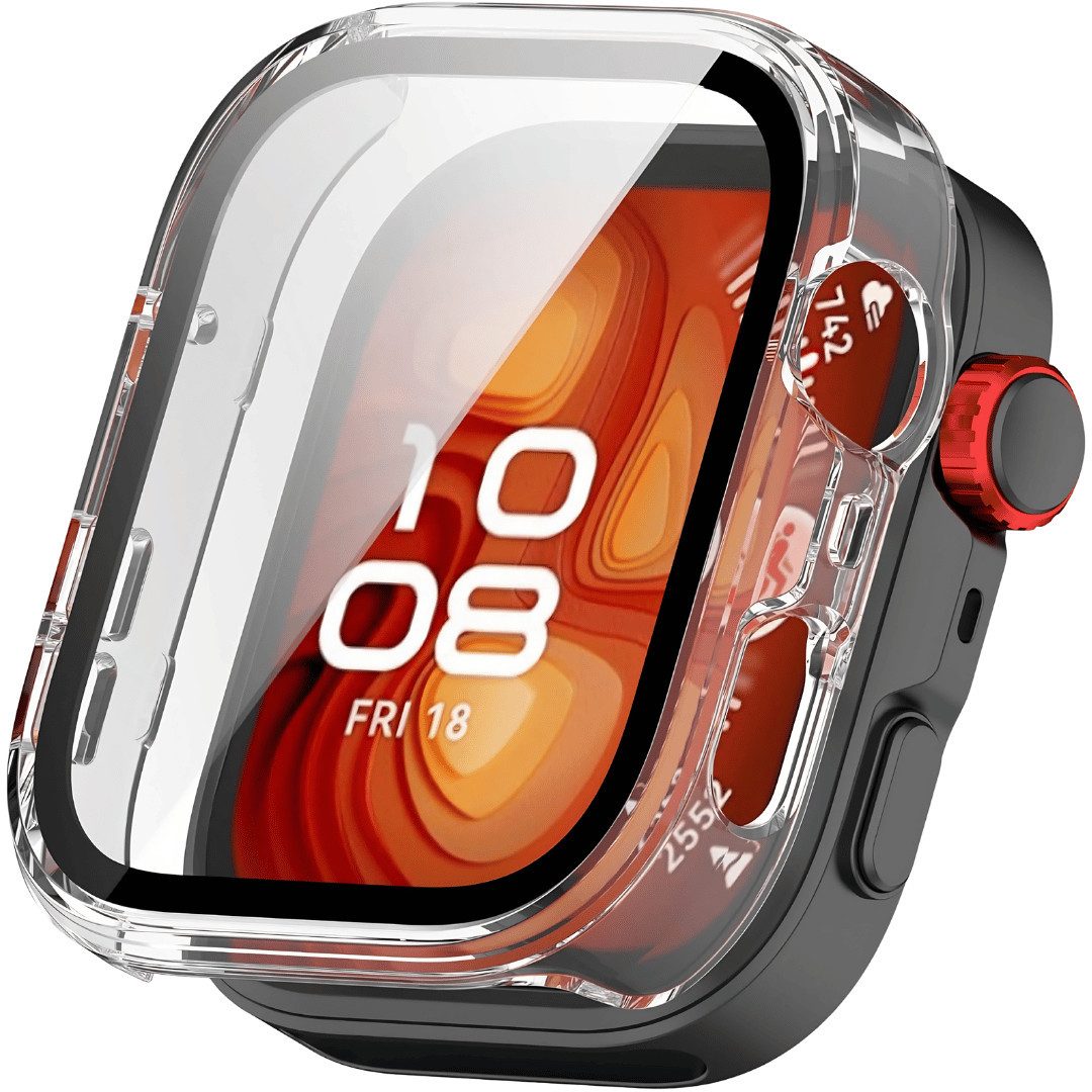 SmartUP Smartwatch-Hülle für Huawei Watch Fit 5 Pro Schutzglas Panzerfolie Display Screen Case, kompletter Rundumschutz