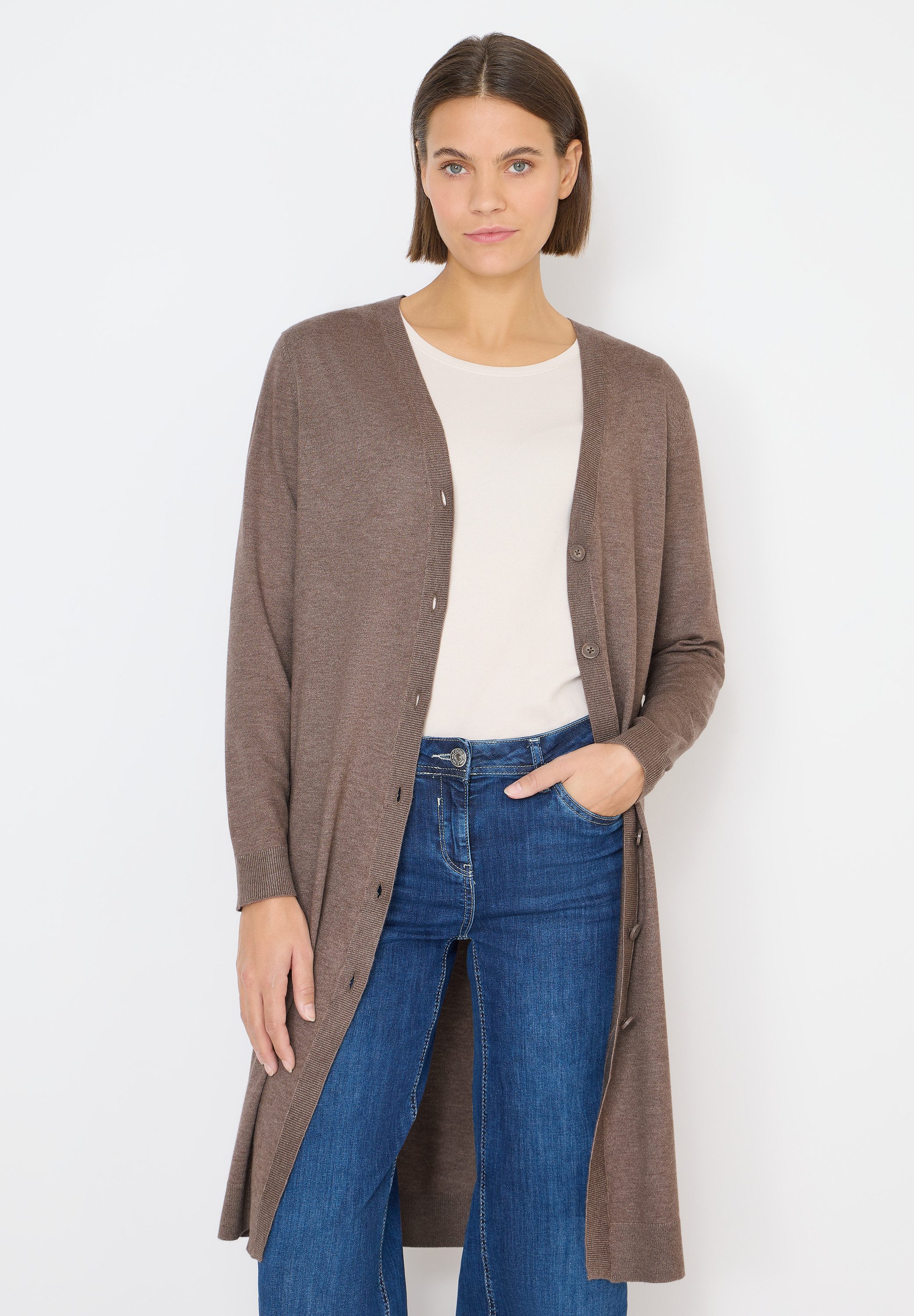 CECIL Longstrickjacke Feinstrick