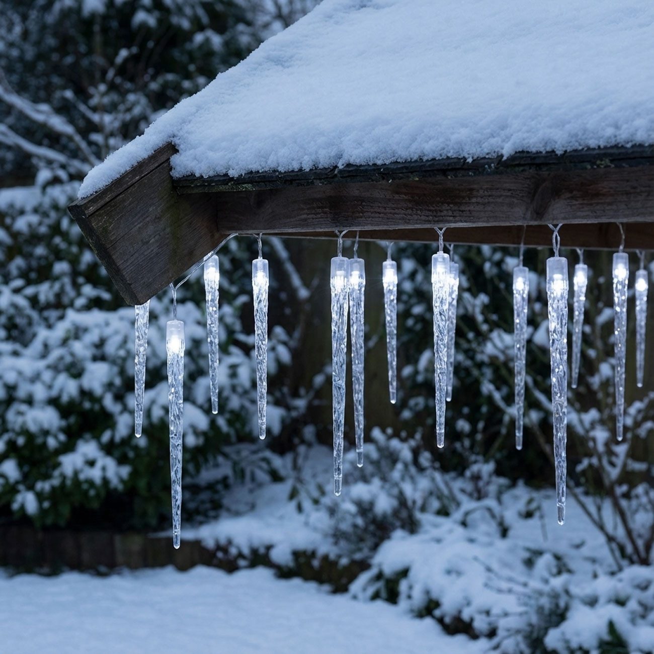 Progarden LED-Lichterkette LED-Eiszapfen-Lichterkette, 6,9m, 72 LEDs, 8 Modi + Timer, Kaltweiß, 8 Leuchtmodi & praktischer Timer für stimmungsvollen Winterzauber