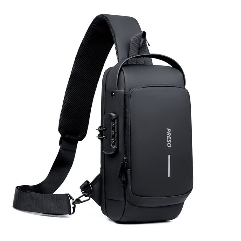 PRESO BAG Umhängetasche Brusttasche, Crossbody Bag, Umhängetasche, Herren Brusttasche, Weihnachtsgeschenk, Herrengeschenk, Hochwertige Verarbeitung