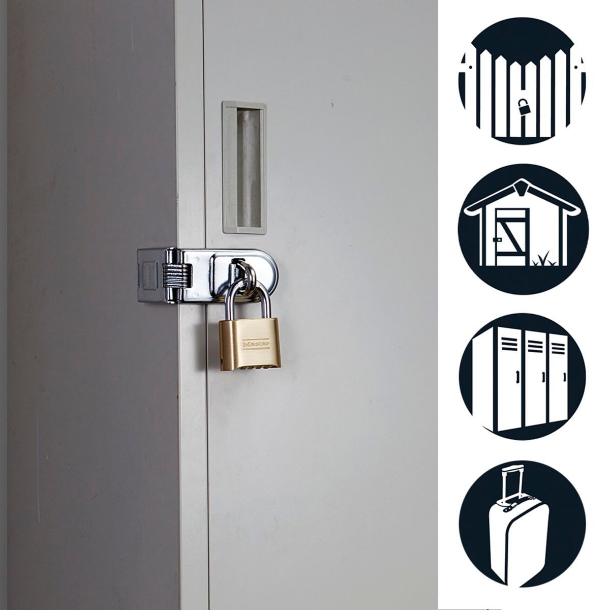 Master Lock Zahlenschloss aus Zink 175EURDLH Diebstahlalarm
