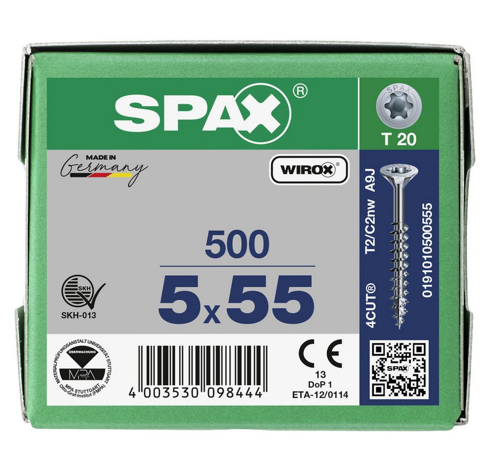 Thumbnail - SPAX Schraube SPAX 0191010500555 Holzschraube 5 mm 55 mm T-STAR plus Stahl WIROX
