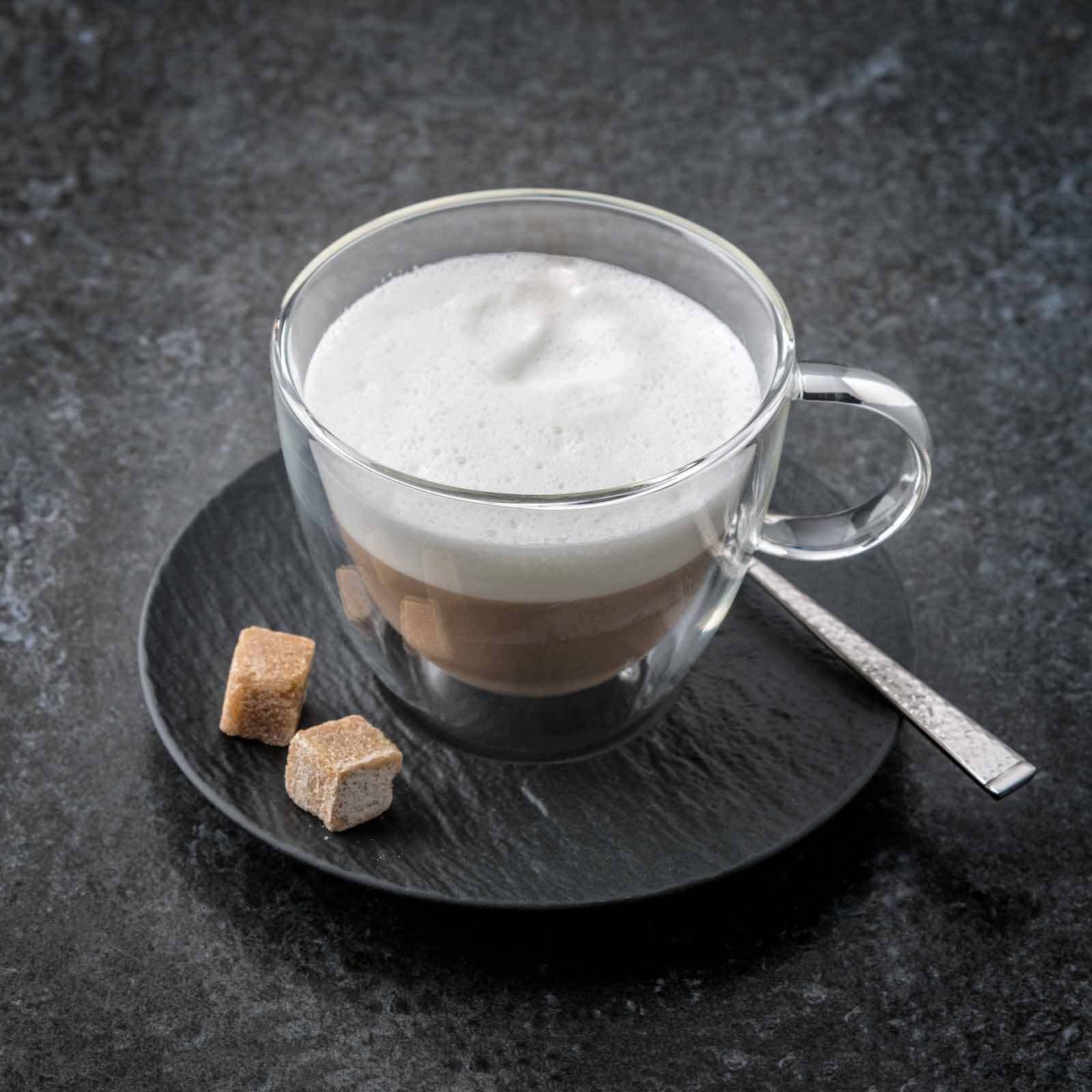 Villeroy & Boch Latte-Macchiato-Glas Manufacture Rock Café au Lait-Set 250 ml 6er Set, 12-tlg., Material-Mix