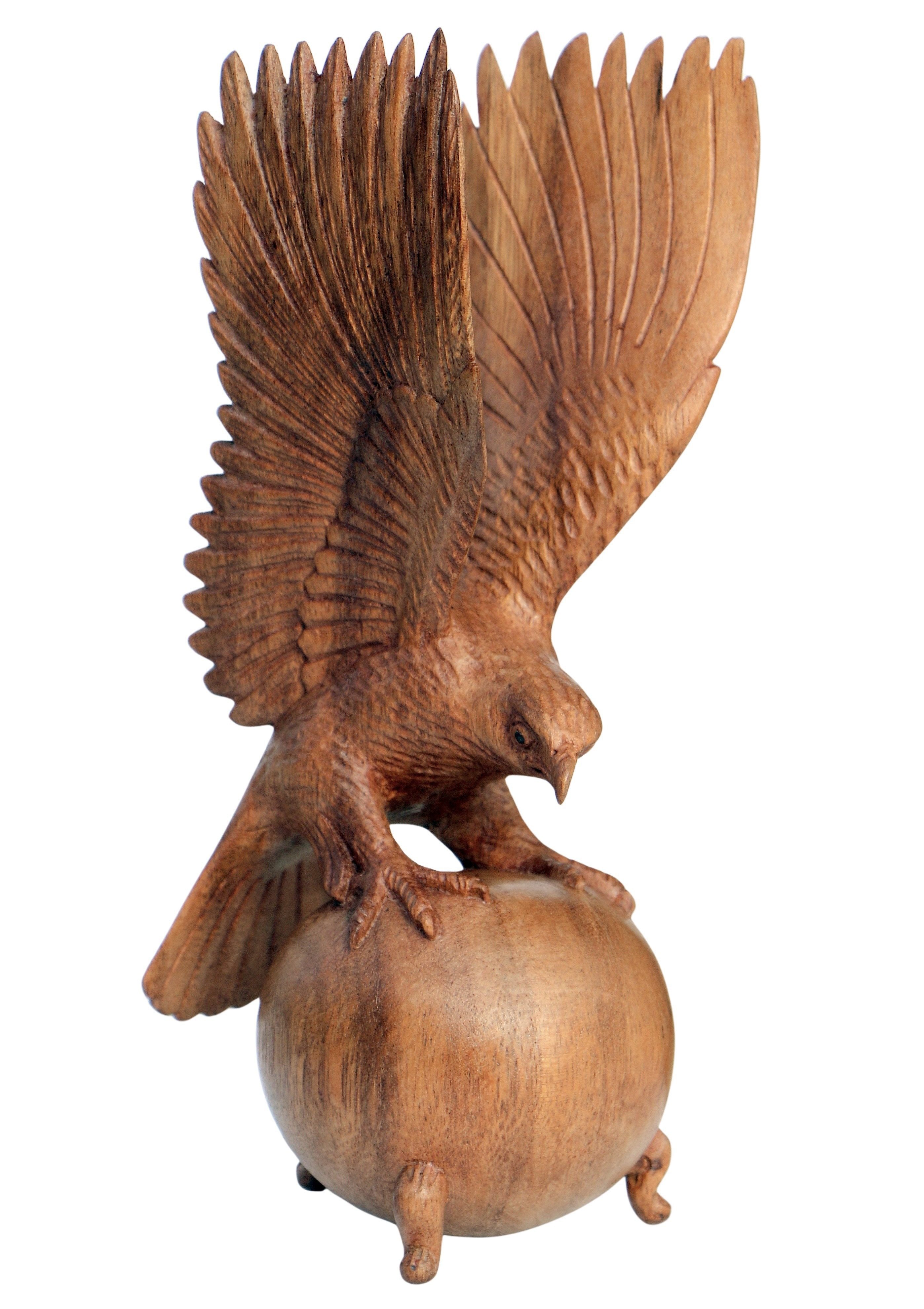 Wogeka Tierfigur Adler auf Kugel Holz-Figur günstig online kaufen
