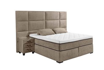 ED EXCITING DESIGN Boxspringliege (160 x 200 cm, Ragusa XL), Taupe