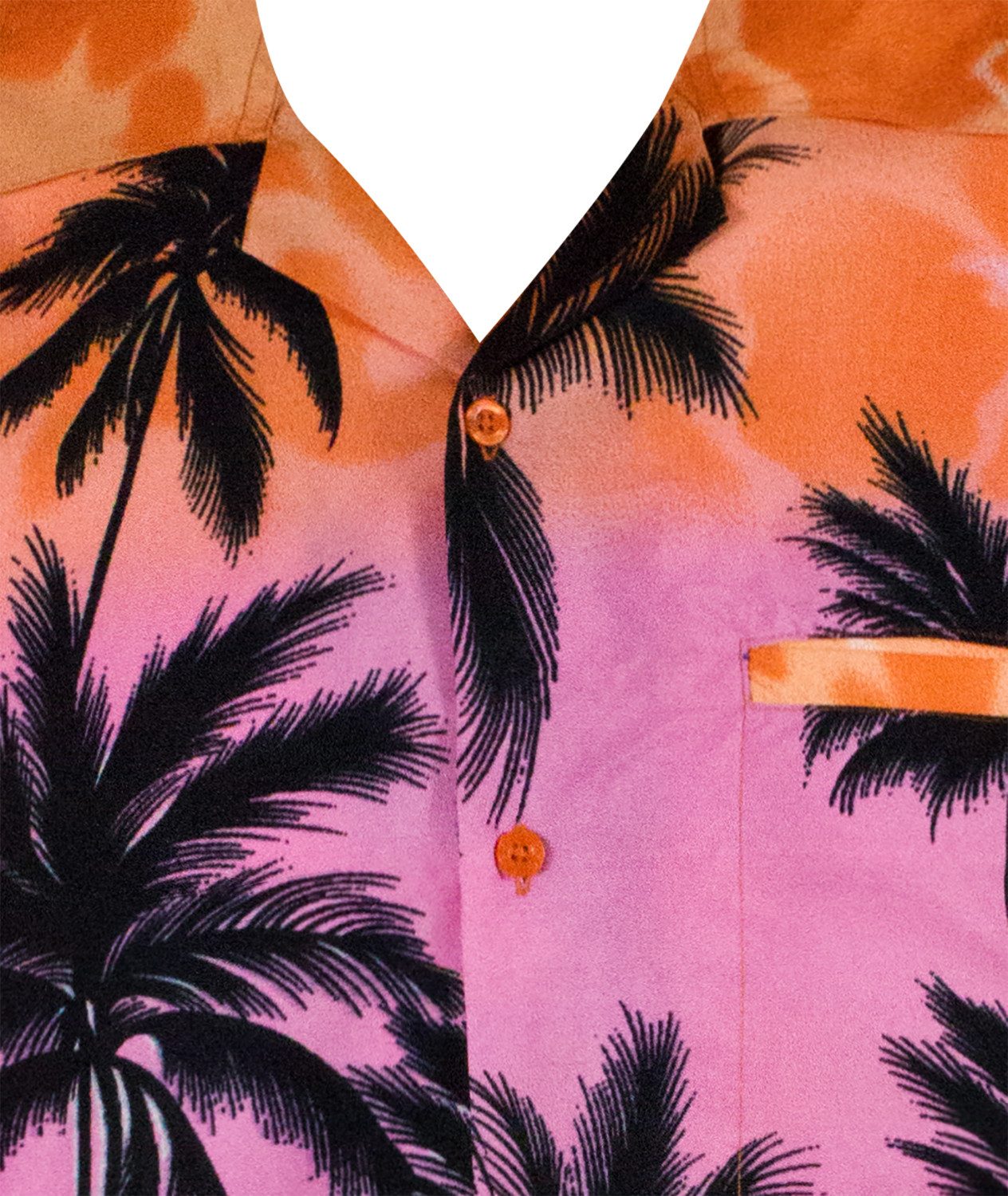 King Kameha Hawaiihemd Beach Eclectic Funky Hawaii-Hemd, Herren, Kurzarm, Front-Tasche