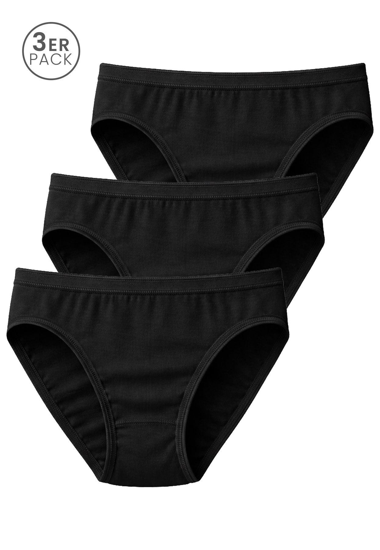 HAASIS Bodywear 1919 Slip Damen Slips 66311670-40 (Packung, 3-St., 3er Pack) hochwertige Damen Mini Slips in optimaler Passform