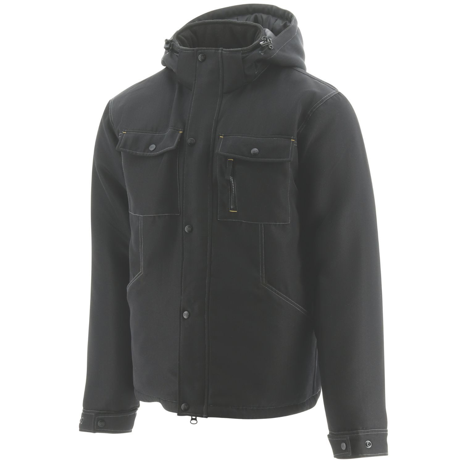 CAT CATERPILLA Arbeitsjacke Winterjacke Stealth Arbeitsjacke Schwarz Berufskleidung Jacke Outdoor Arbeit Gefüttert Isolierung Wasserfest
