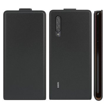EAZY CASE Handyhülle Flipcase für Xiaomi Mi 9 Lite 6,39 Zoll, Tasche Klapphülle Handytasche zum Aufklappen Etui Kunstleder Schwarz