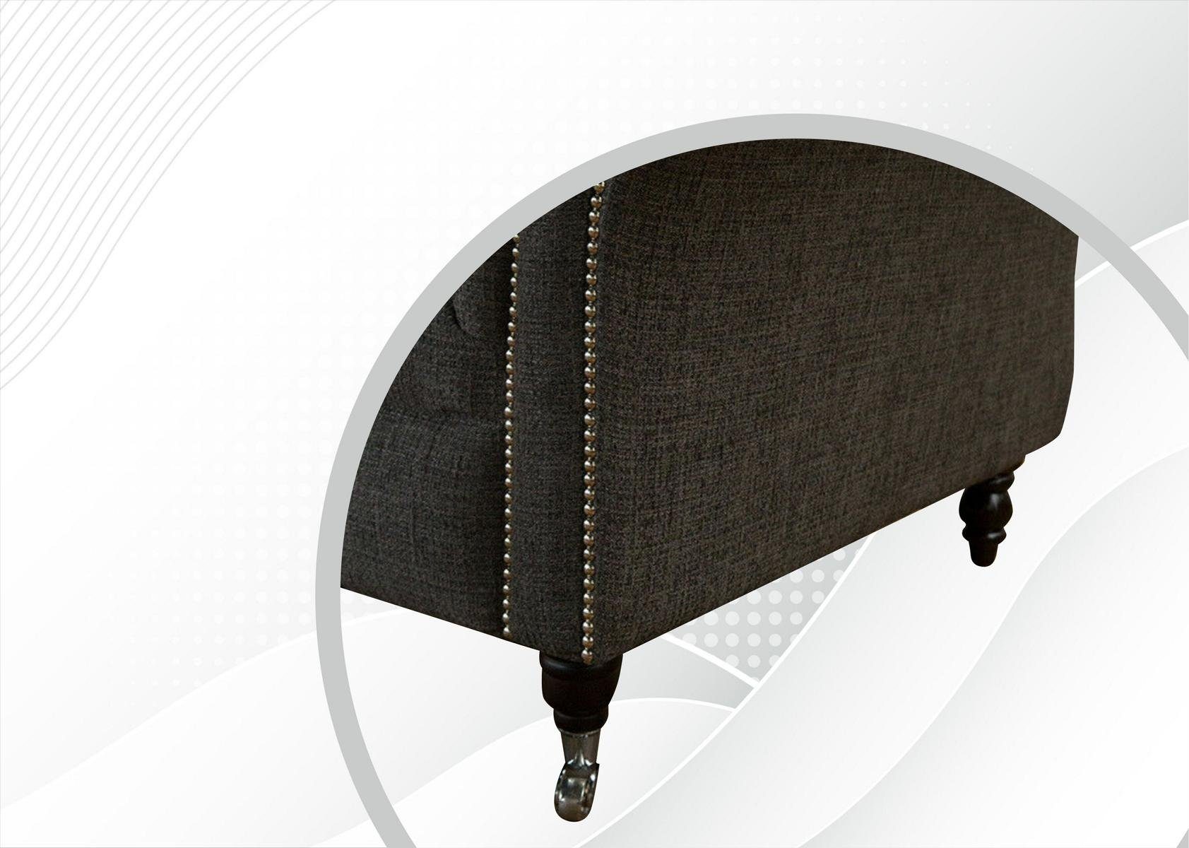 Design Chesterfield-Sofa, 225 3 cm Sitzer Sofa Couch Chesterfield Sofa JVmoebel