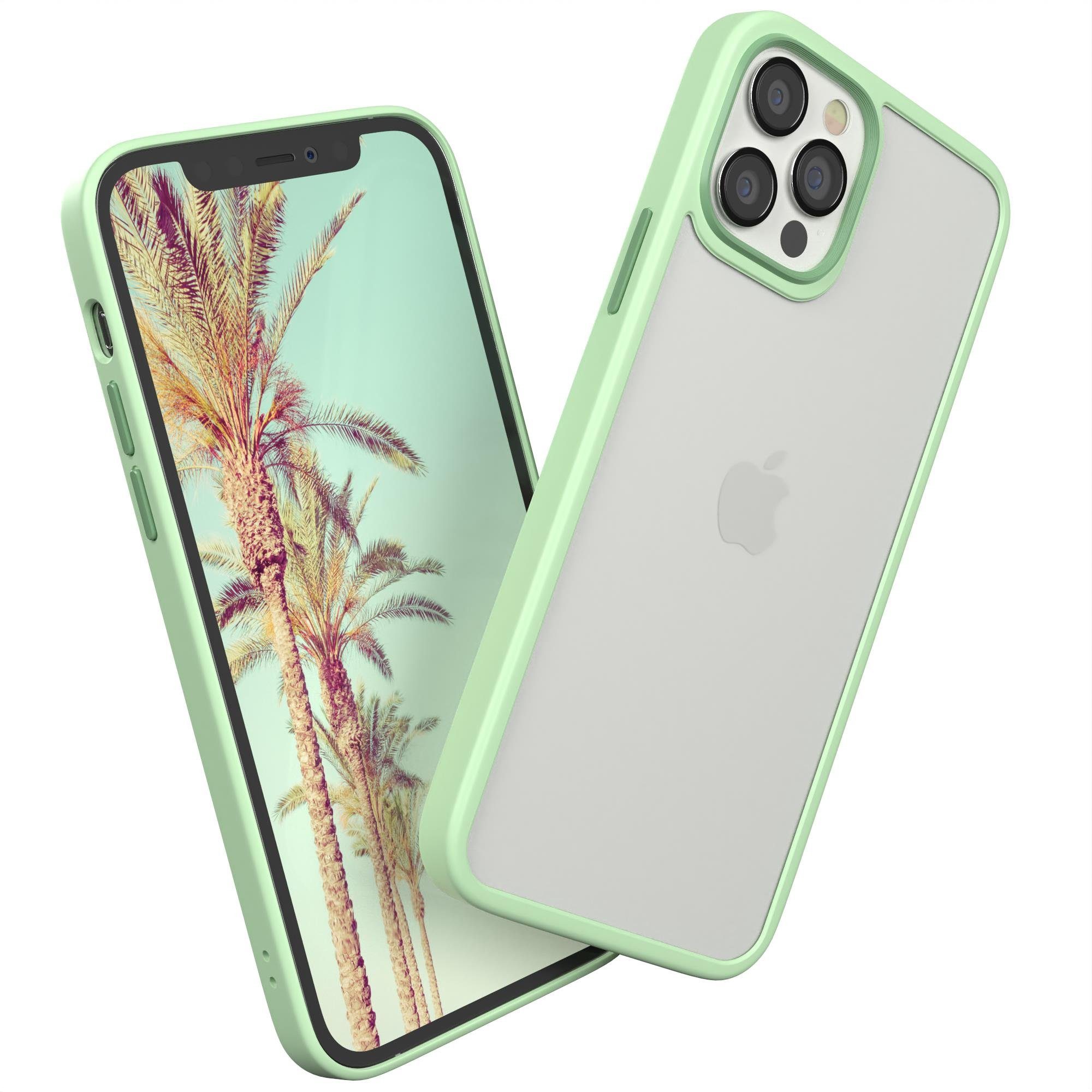 EAZY CASE Handyhülle Outdoor Case für Apple iPhone 12 / 12 Pro 6,1 Zoll, Handyhülle Dünn Slim Cover Durchsichtig Robust Displayschutz Grün