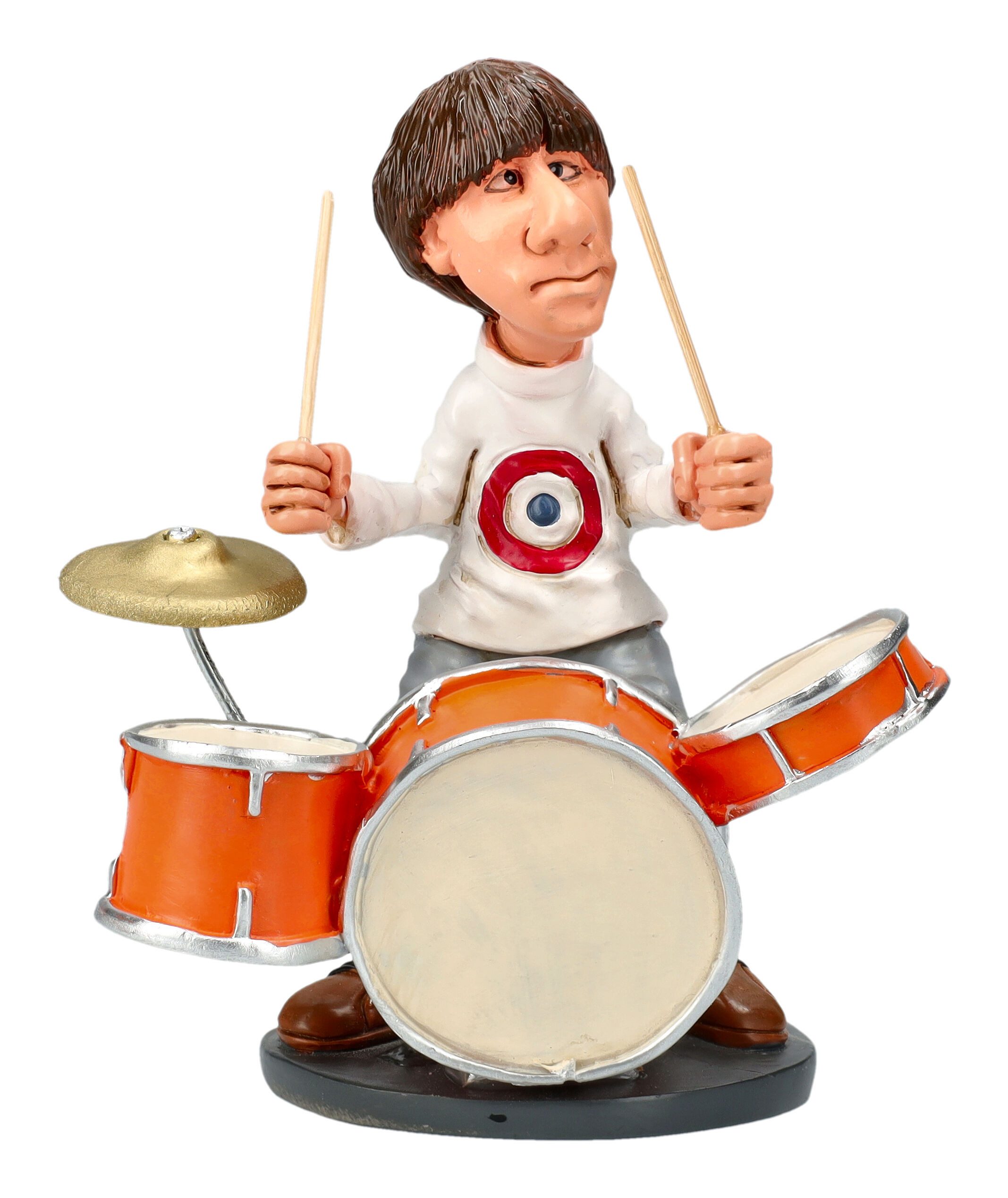 Dekofigur Lustige Rockstar Figur - Drummer Keith - Schlagzeuger Warren Stratford