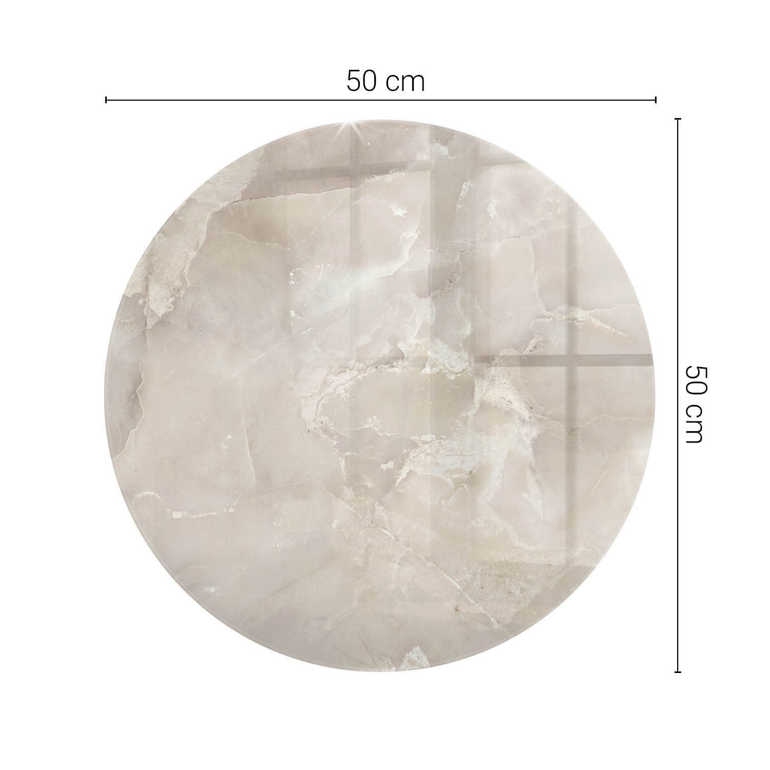 Tulup Tischplatte Glasplatte für Couchtisch Marmor-Texturmuster Glas Tischplatte – Bild 4 von 5