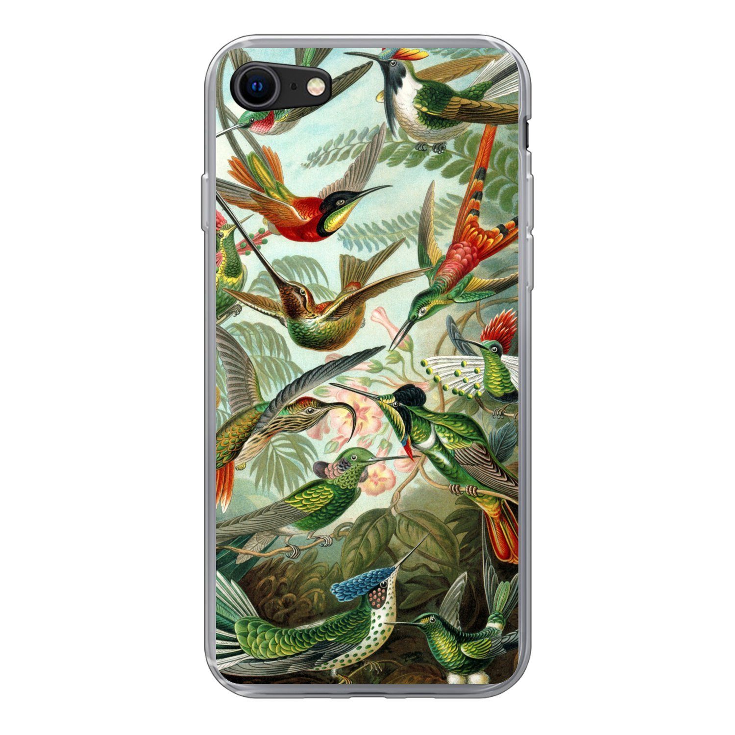 MuchoWow Handyhülle für Apple iPhone 7 Trochilidae - Alte Meister - Kunst, Smartphone-Bumper, Print, Handy Schutzhülle Dünn