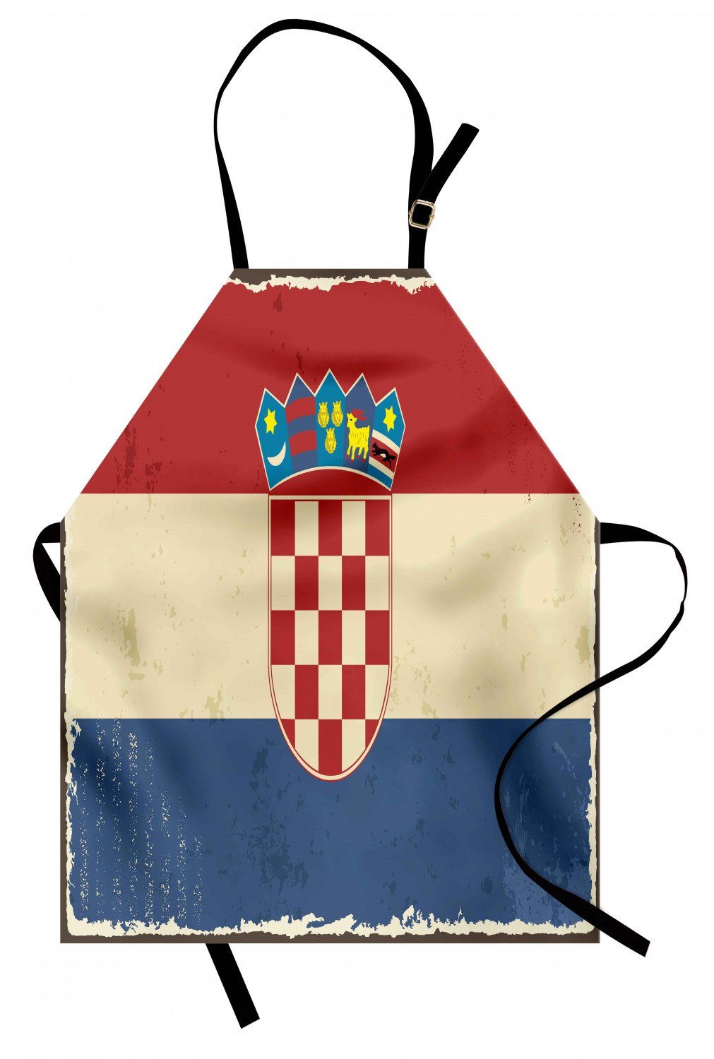 Kroatien Kochschürze Einfaches Design Flagge Druck Farbfest und Höhenverstellbar 