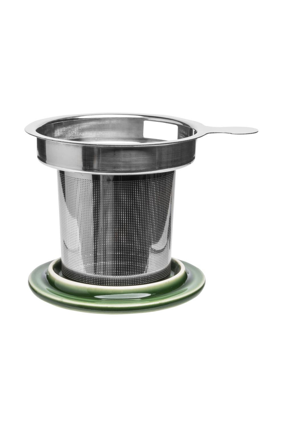 Tranquillo Tasse Tasse mit Teesieb INDUSTRIAL 410 ml grün/rosa