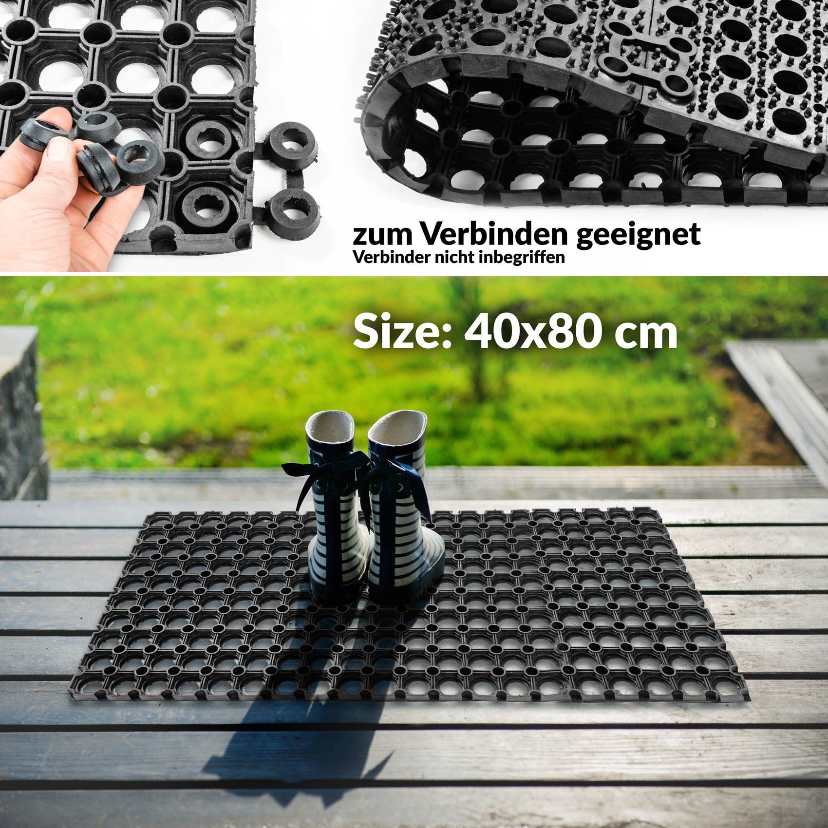 ANRO Fußmatte, eckig, Höhe: 23 mm, günstig online kaufen