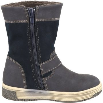 Indigo 354-013 Mädchen Schuhe Winter Stiefel Einhorn Reißverschluss Dunkelblau Winterstiefel