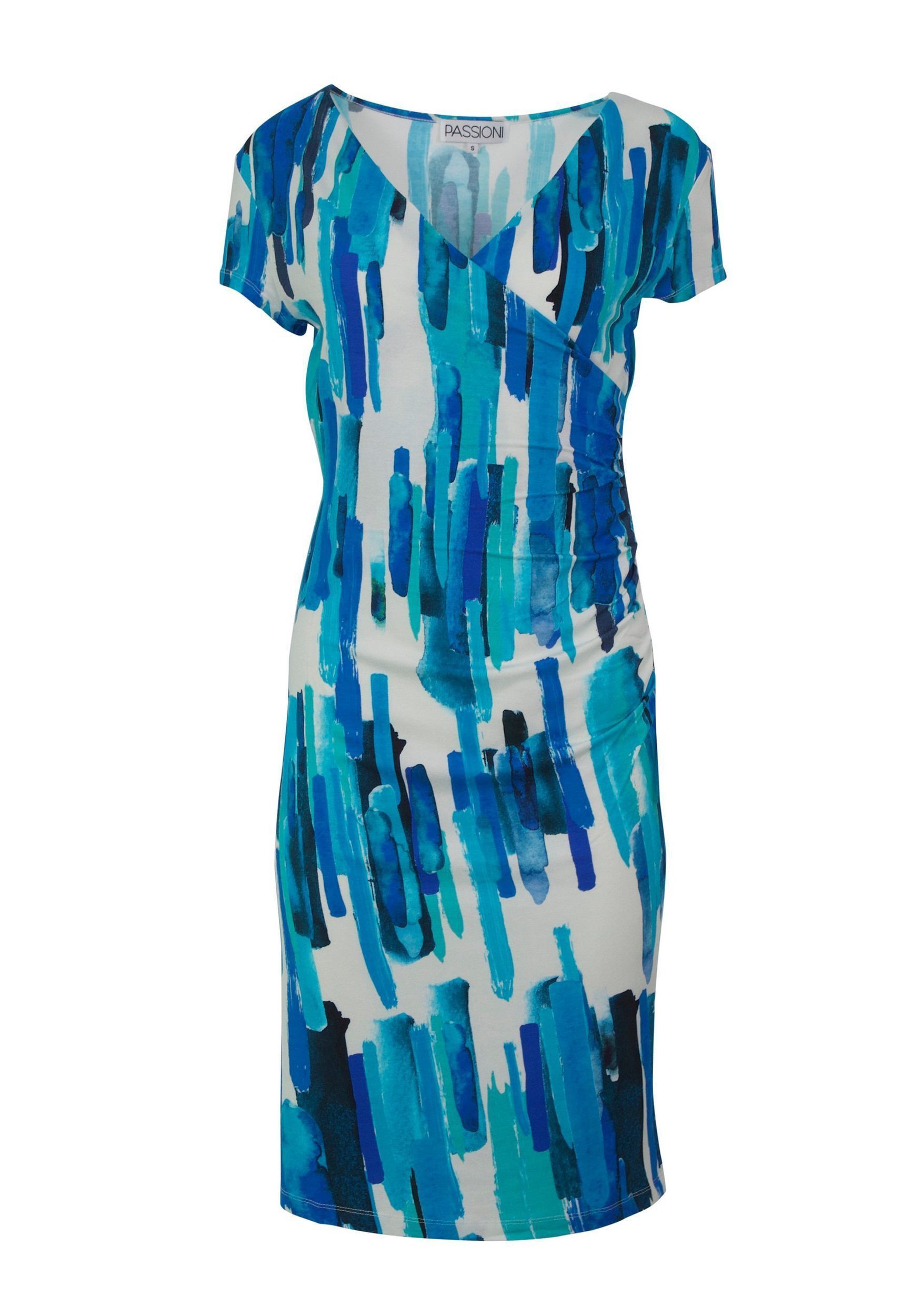 Passioni Druckkleid mit abstraktem Aquarell-Print günstig online kaufen