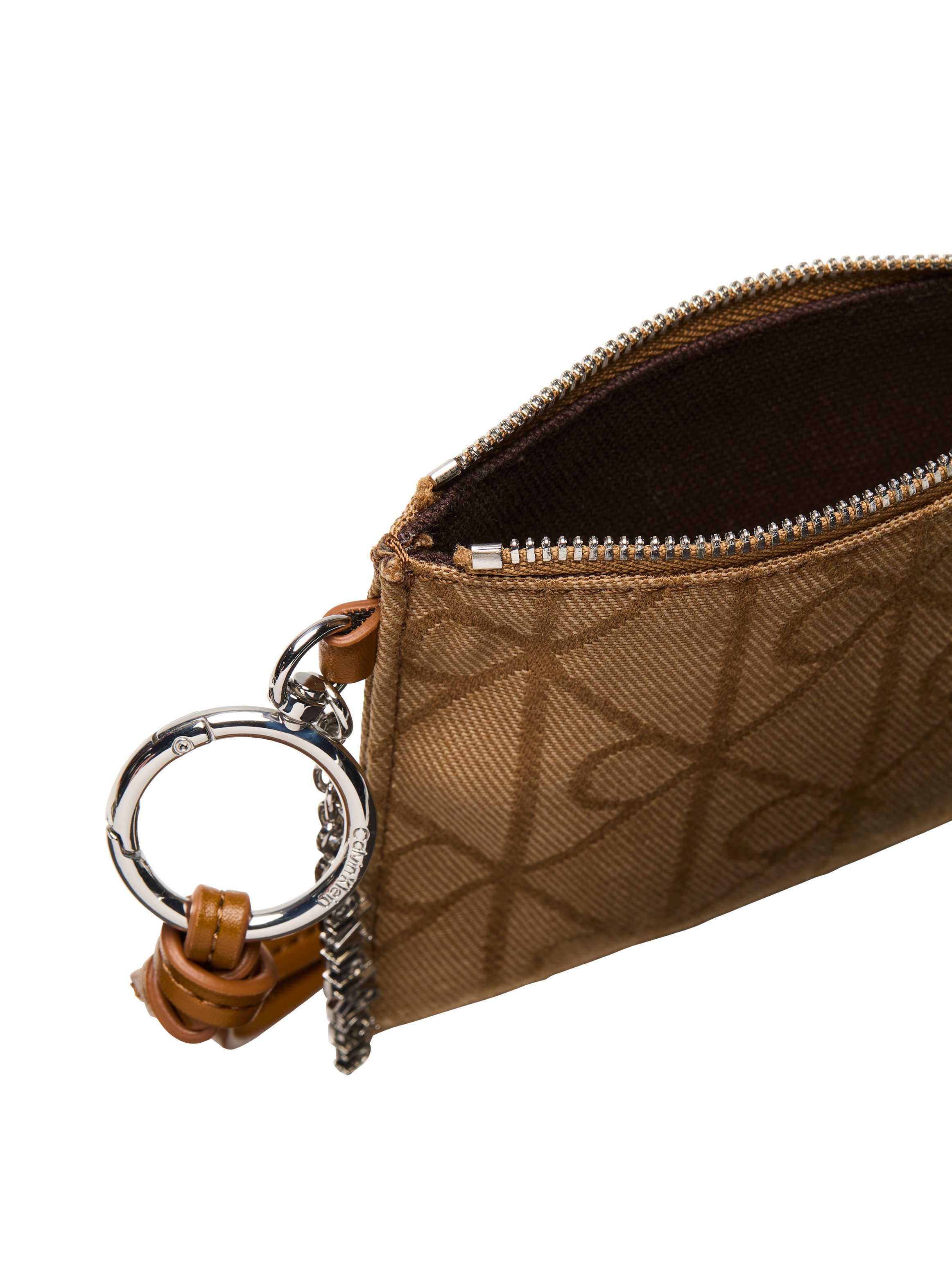 Calvin Klein Schlüsselanhänger SCRIPT HW JCQ POUCH ON STRAP CHA, Bag Charm mit Reißverschluss Täschchen