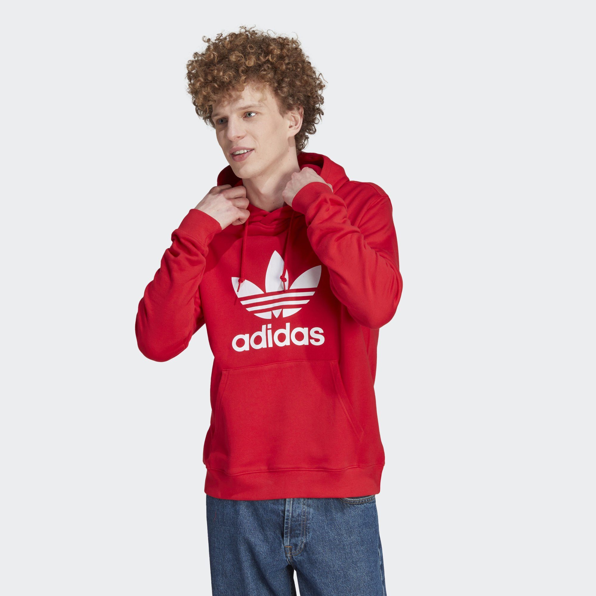 adidas Originals Hoodie ADICOLOR CLASSICS TREFOIL HOODIE Better Scarlet | Sweatshirts