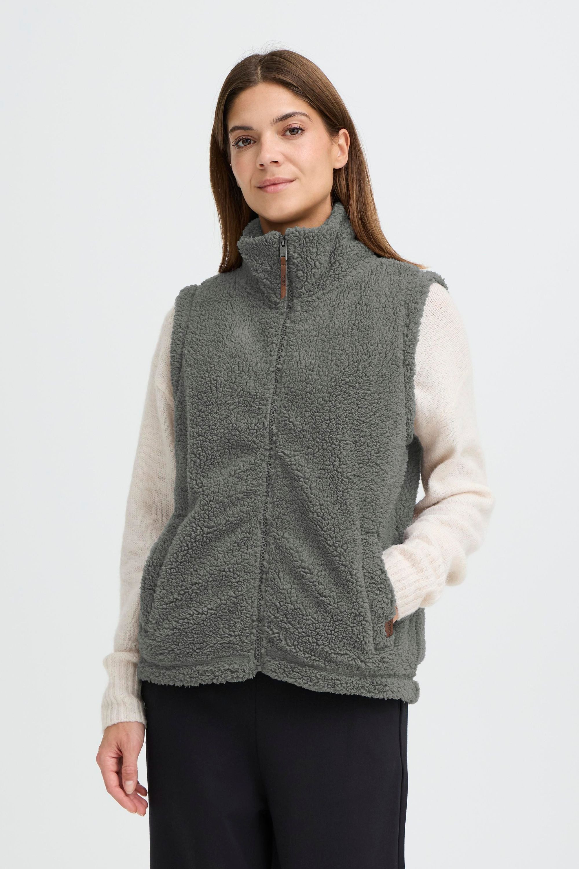 OXMO Fleeceweste OXBERINA Flauschige Teddy Fleeceweste günstig online kaufen