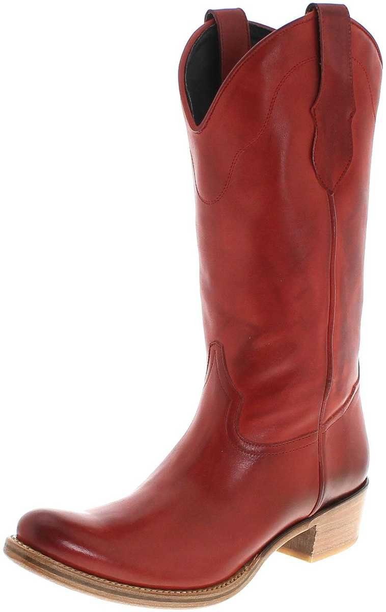 Mayura Boots 2323 Damen Lederstiefel Rot Stiefel Rahmengenäht