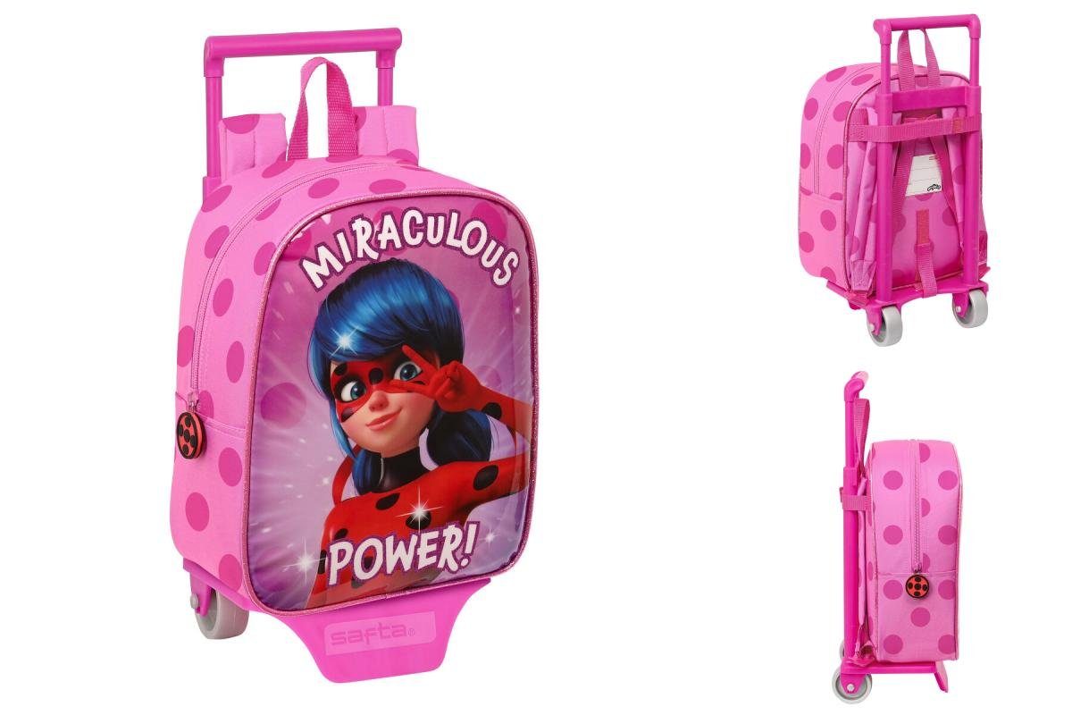 Lady Bug Rucksack Kinder-Rucksack mit Rädern Ladybug Pink 22 x 28 x 10 cm