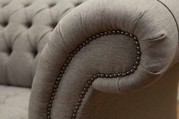 JVmoebel Sofa Beige Chesterfield englisch klassischer Stil Sofa Couch 3 Sitz, Made In Europe