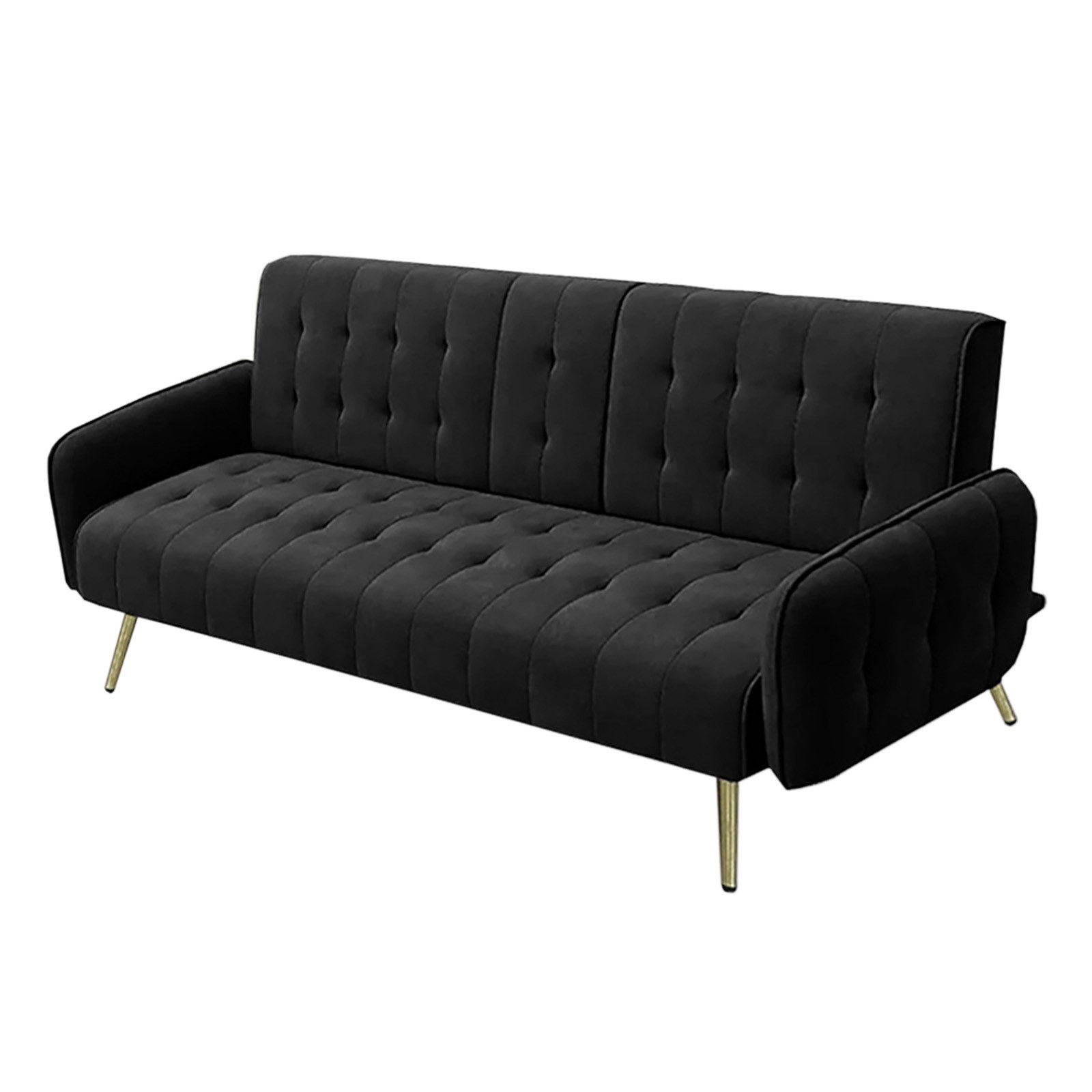 HTI-Living 2-Sitzer Sofa mit Knopfsteppung, Stück 1 Teile, Schlafsofa Zweisitzer klappbare Mittelarmlehne