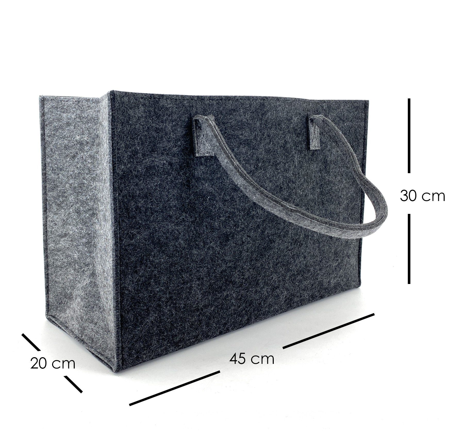 heimtexland Einkaufsshopper Universal Filztasche Einkaufstasche Filz Shopper, 24 l, Henkel Tragetasche - strapazierfähig langlebig nachhaltig
