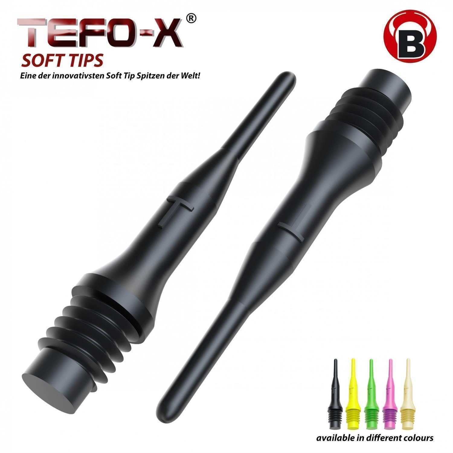 Softdarts Tefo-X Soft Tips 6mm(2BA) 100/schw.