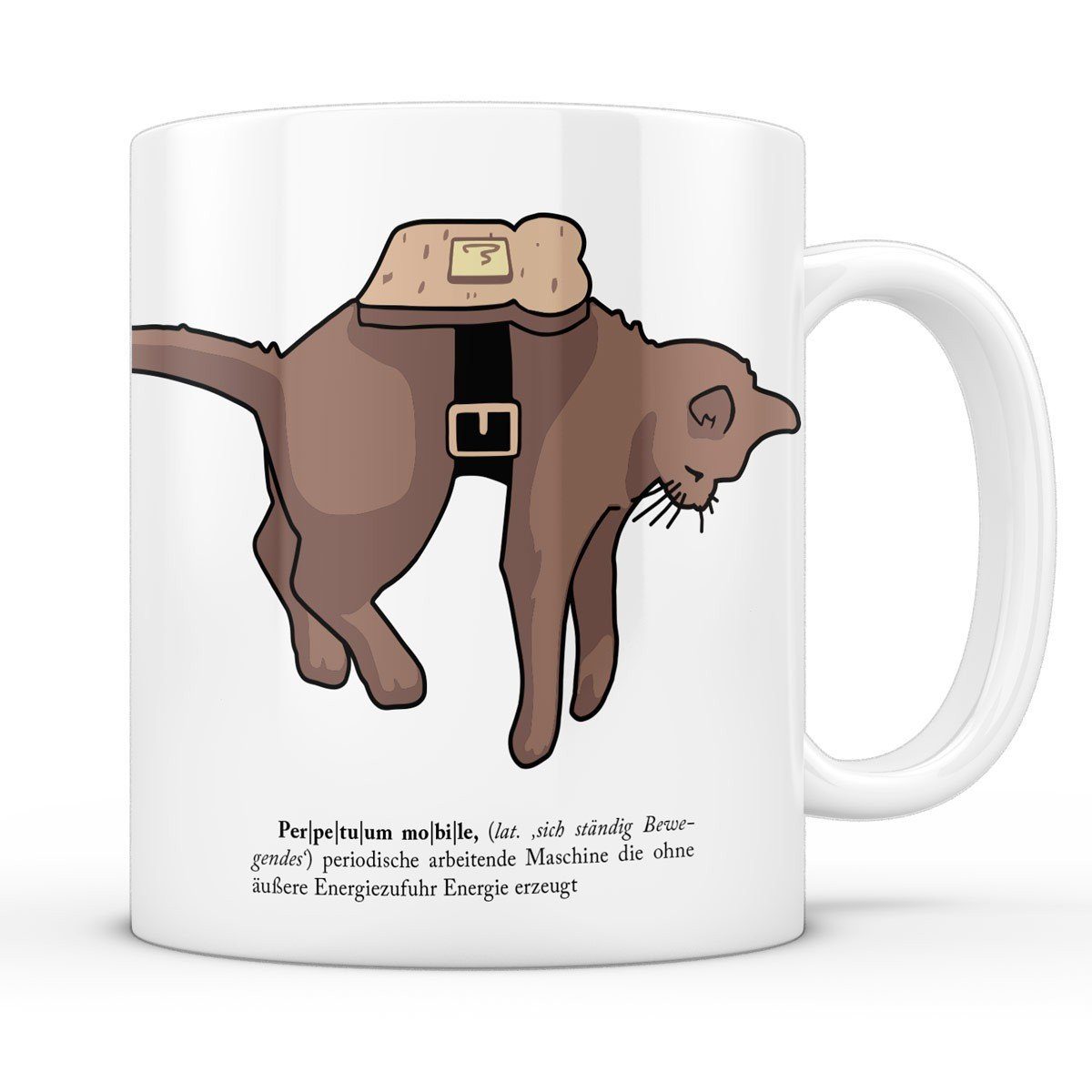 style3 Tasse, Keramik, Perpetuum Mobile Kaffeebecher Tasse katzen katzenliebhaber cat physik geschenk mieze uni