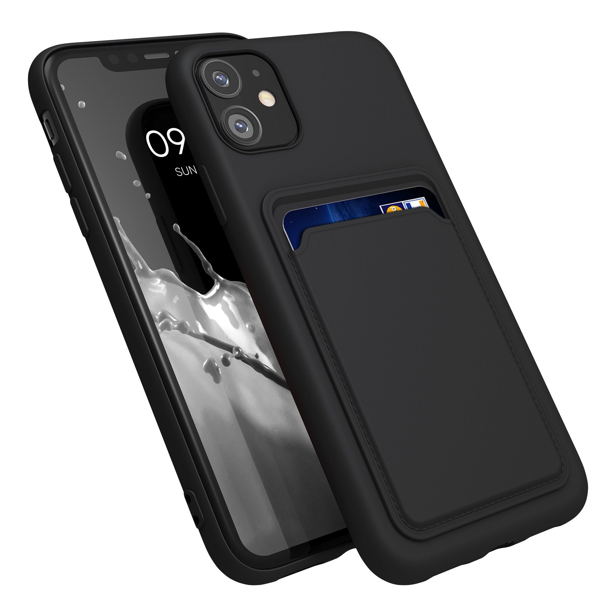kwmobile Handyhülle Hülle für Apple iPhone 11, Handyhülle mit Fach für Karten - Handy Cover Case