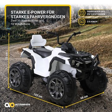 Actionbikes Motors Elektro-Kinderquad Kinder Elektro Quad Bumper Offroad 2 x 35 Watt Motoren, Belastbarkeit 35 kg, (1-tlg), Kinder Elektroauto mit Display - beleuchtete Armaturen - Multimedia